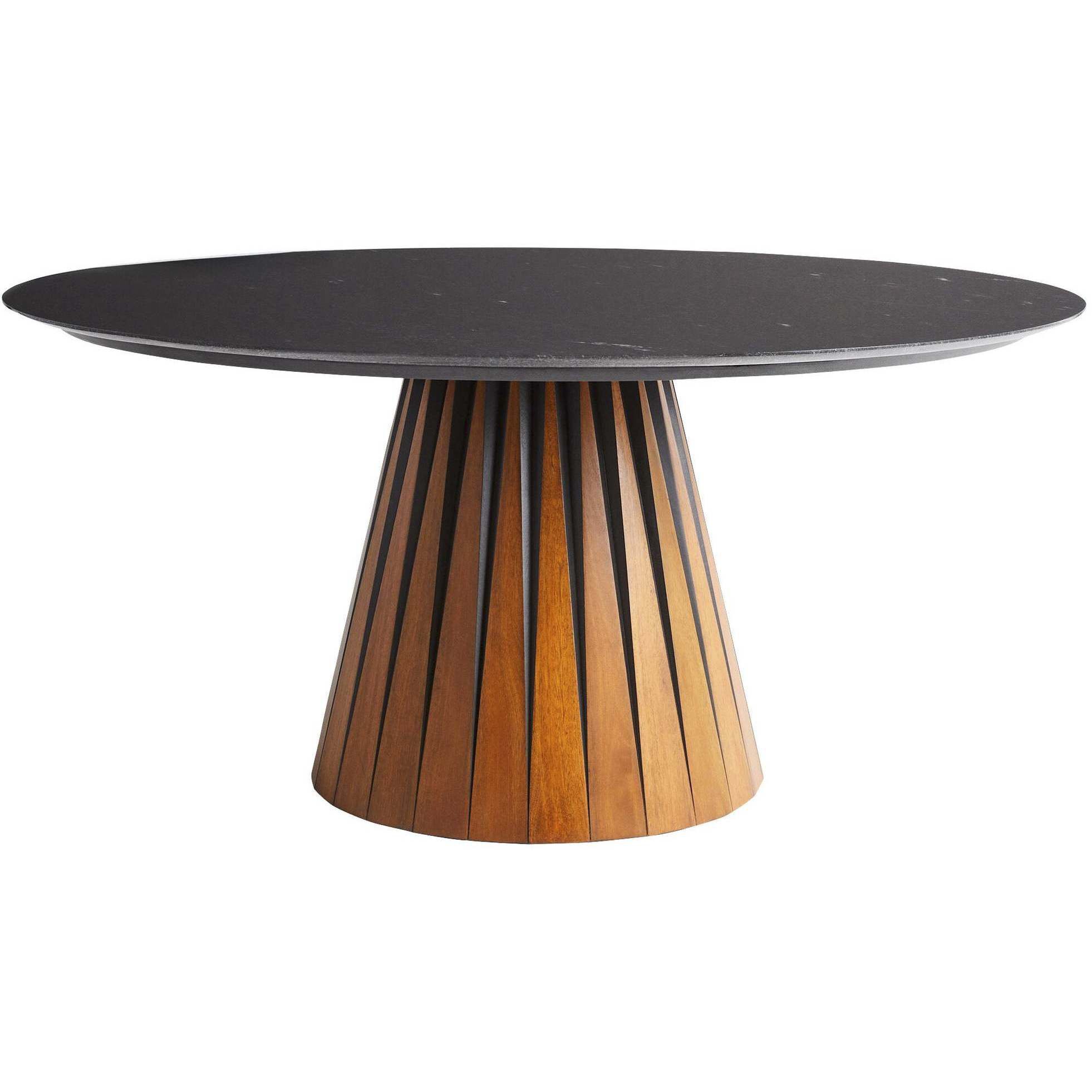 Bourbon 63 inch Medium Brown and Black Dining Table