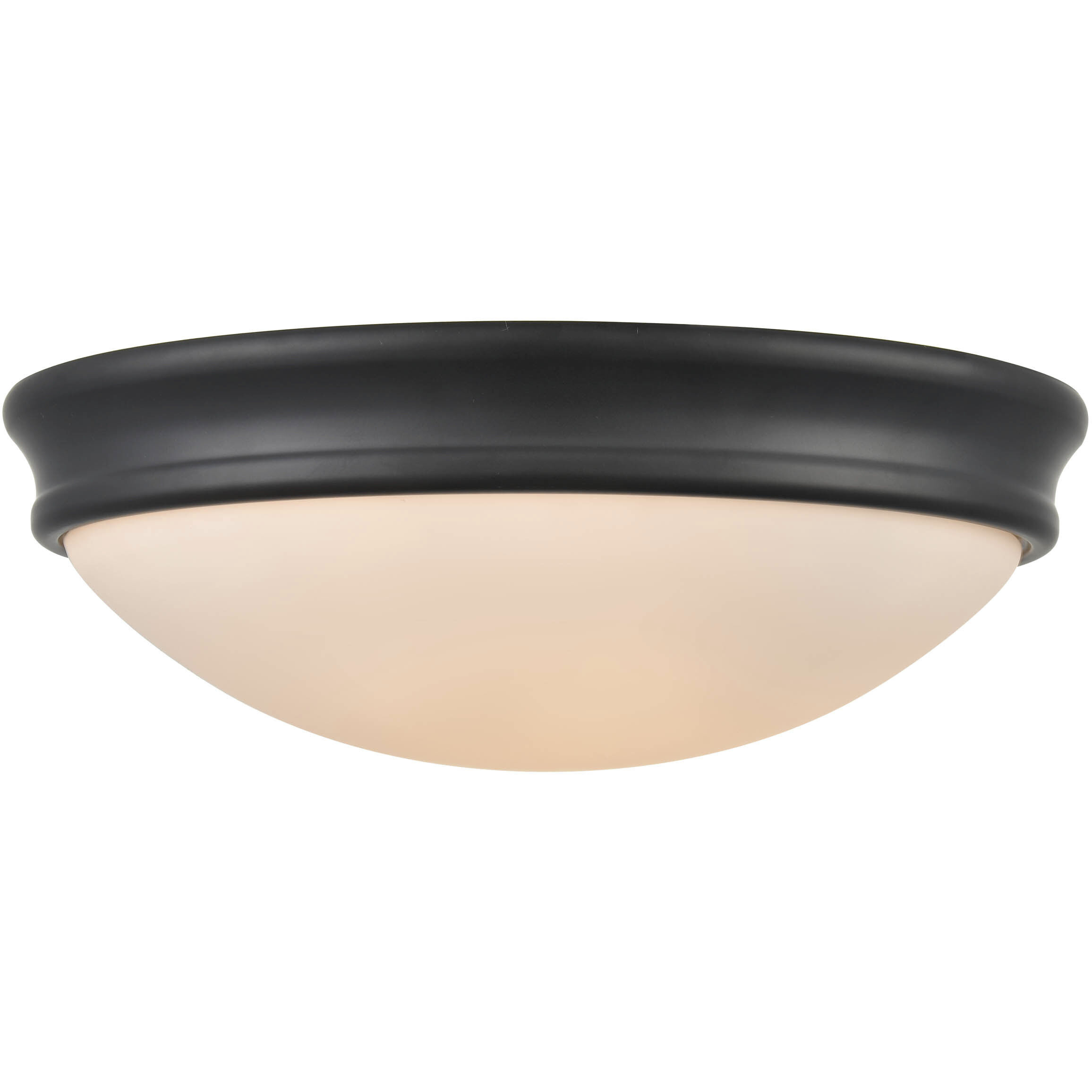 Baumann 2 Light 12 inch Matte Black Flush Mount Ceiling Light
