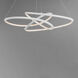 Twisted LED 26.25 inch Matte White Single Pendant Ceiling Light