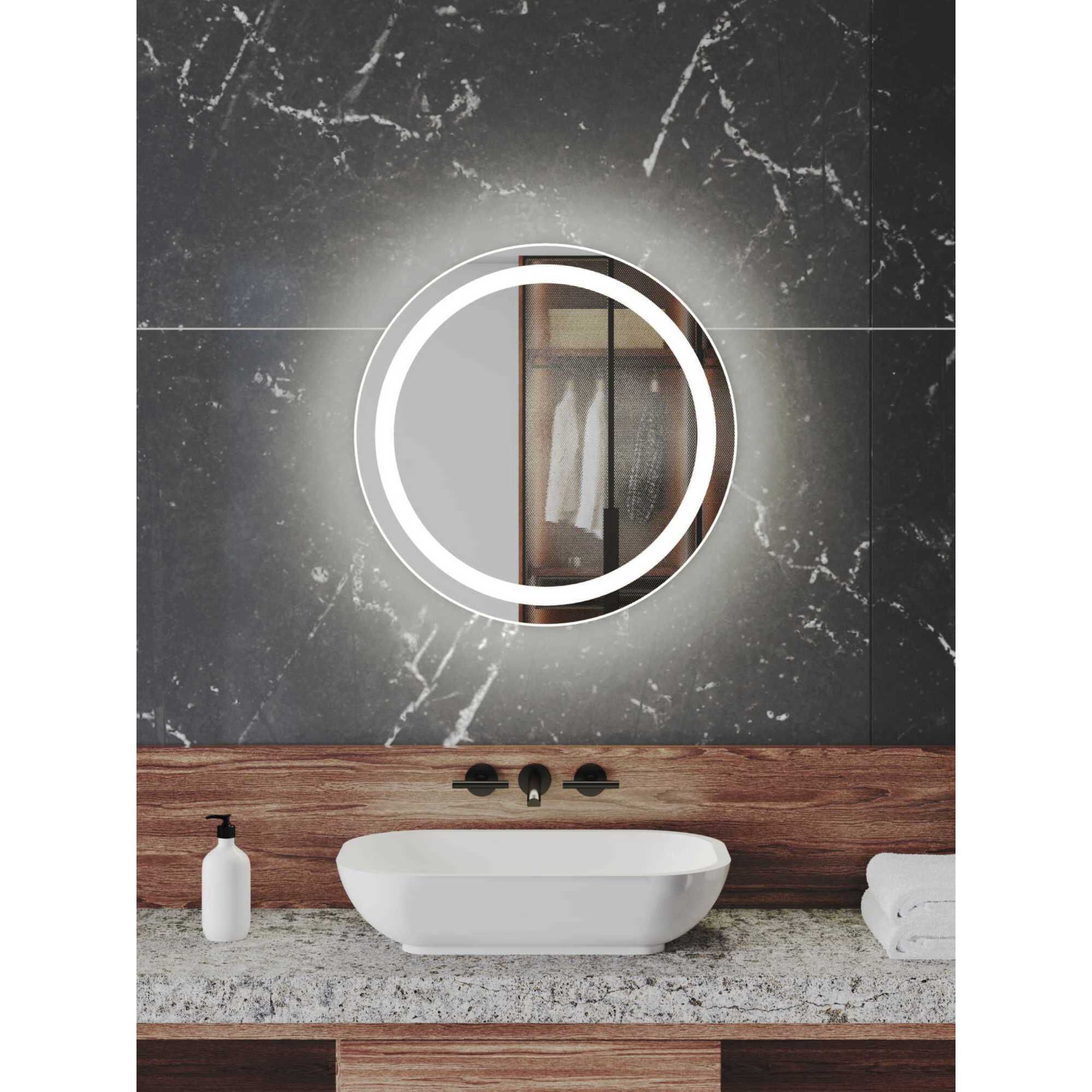 Captarent LED 24 X 24 inch White Led Illuminated Mirror