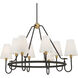 Bellforge 8 Light 38 inch Legacy Brass and Dark Bronze Pendant Ceiling Light