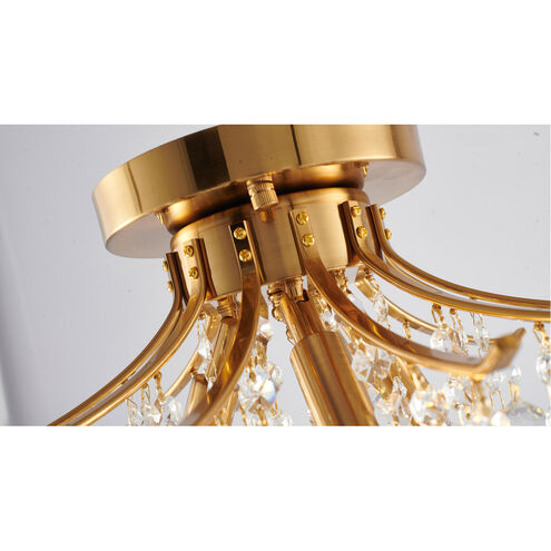 Canada 3 Light 12 inch Stain Brass Semi Flush Mount Ceiling Light