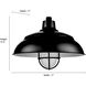 R-Series Satin Black 17 inch Warehouse Shade
