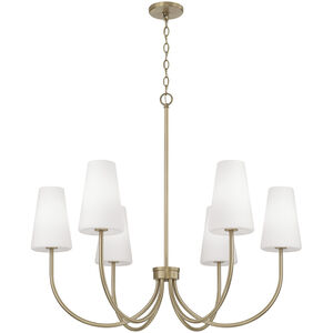 Averitt 6 Light 37.25 inch Aged Brass Chandelier Ceiling Light