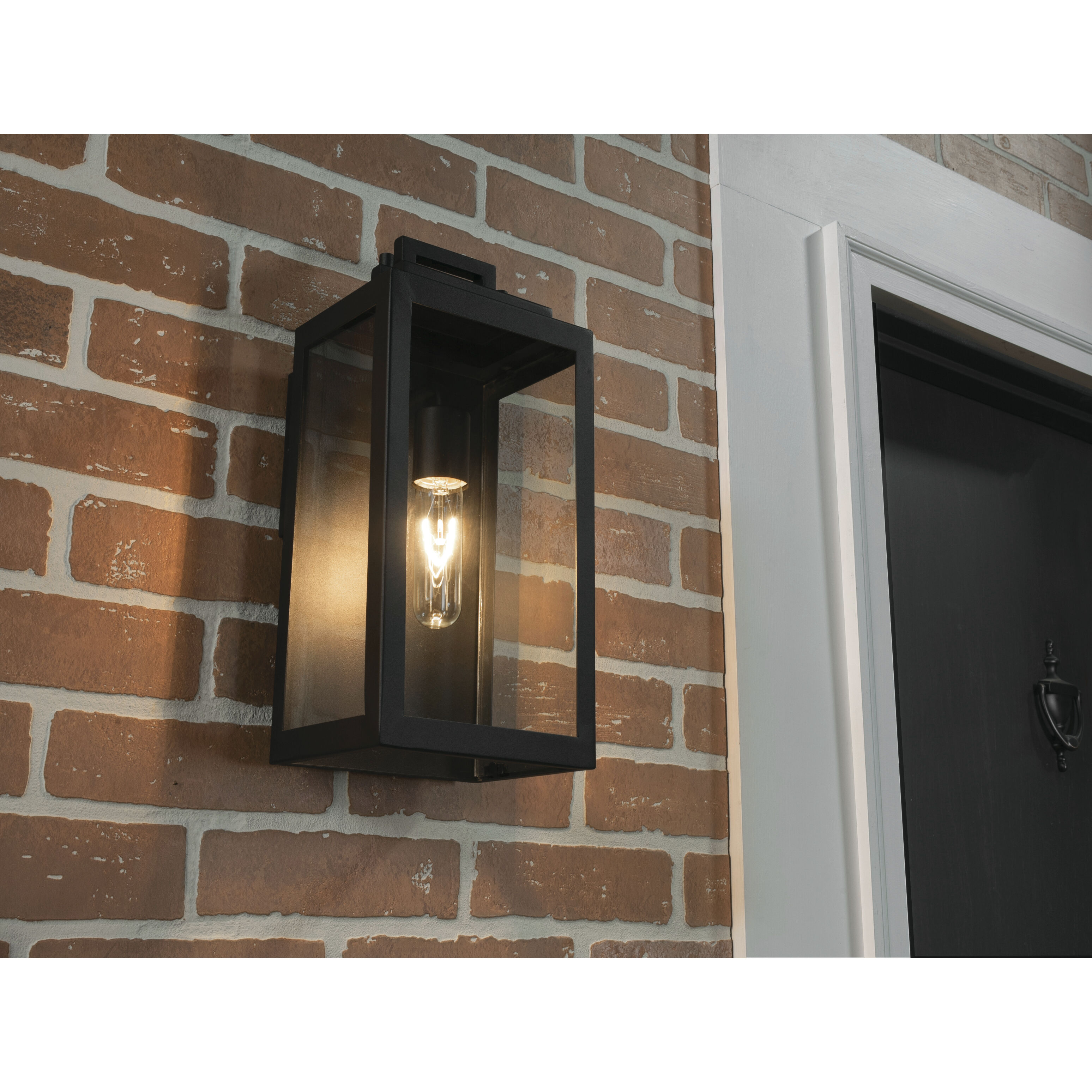 Kansas 1 Light 14.2 inch Black Outdoor Sconce