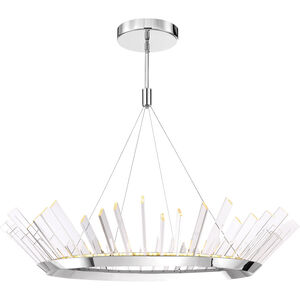 Halo LED 47 inch Stainless Steel with Acrylic Sheets Chandelier Ceiling Light