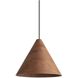 Conique Pendant Ceiling Light in Dark Walnut