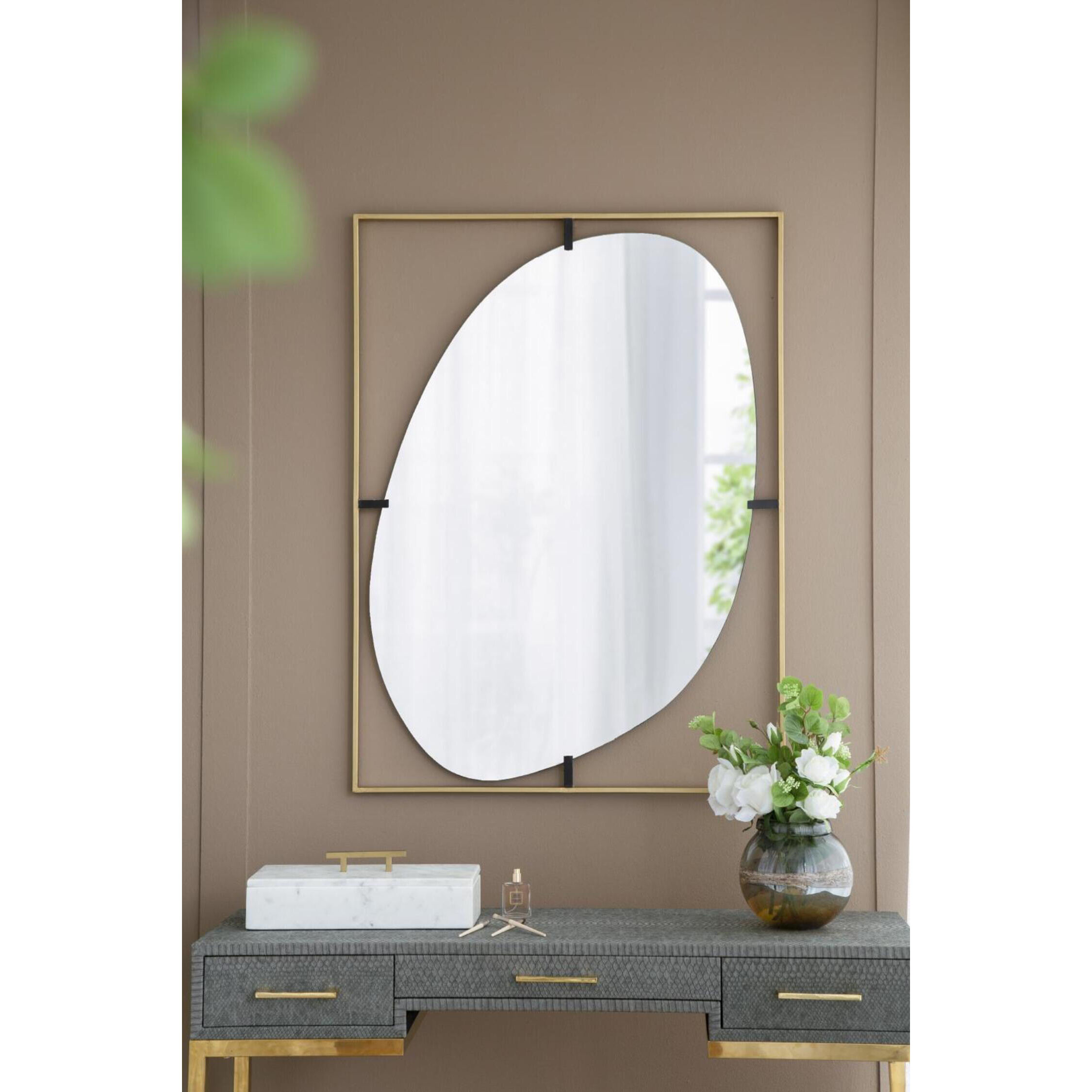 Poppy 40.2 X 29.9 inch Black/Gold Wall Mirror