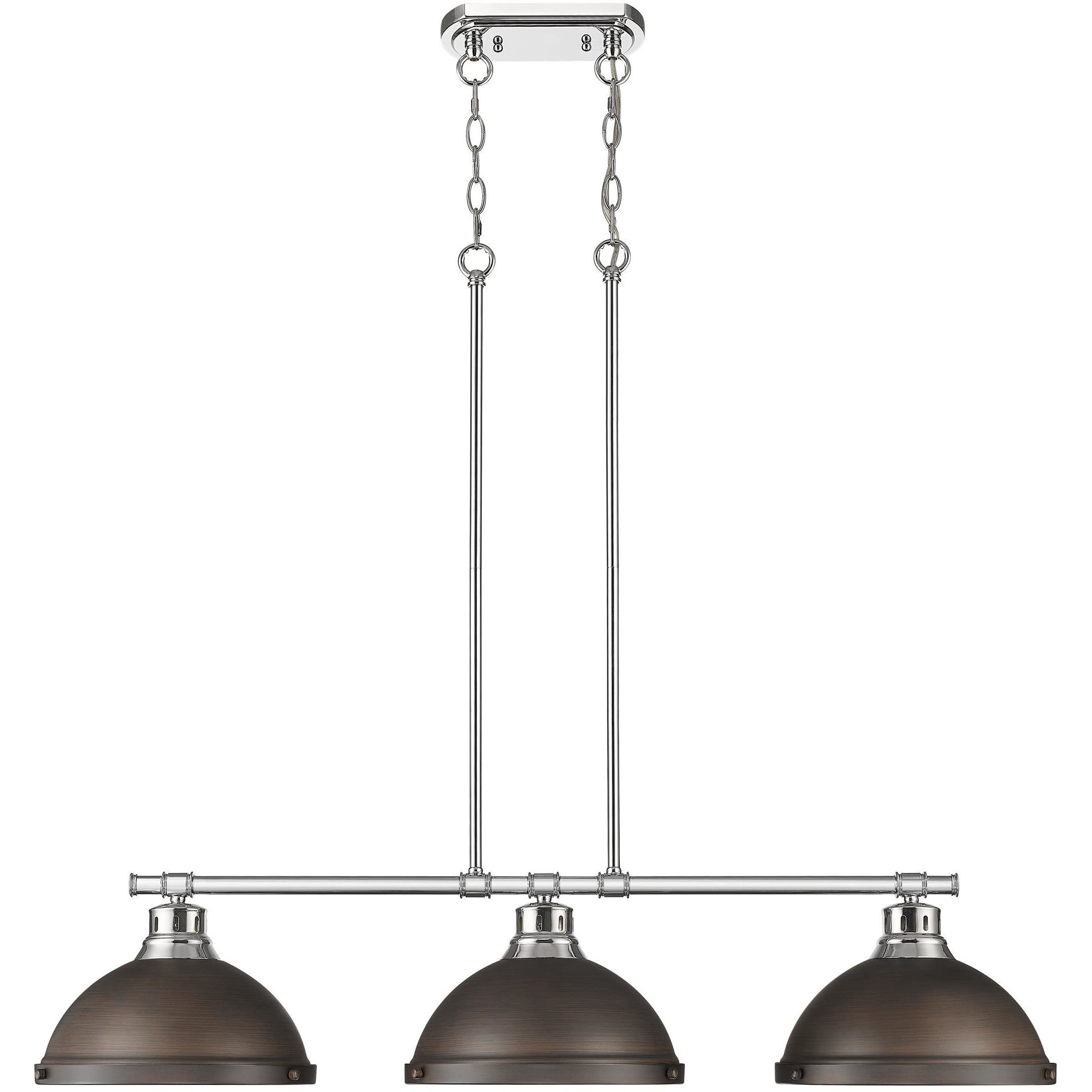 Yep Duncan Island Light Ceiling Light in Chrome, Rubbed Bronze