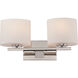 Breeze 2 Light 16.5 inch Polished Nickel Vanity Light Wall Light