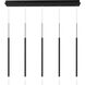 Viggo LED 5.5 inch Black Multi-Light Pendant Ceiling Light, dweLED