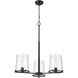 Callista 3 Light 28 inch Matte Black Chandelier Ceiling Light