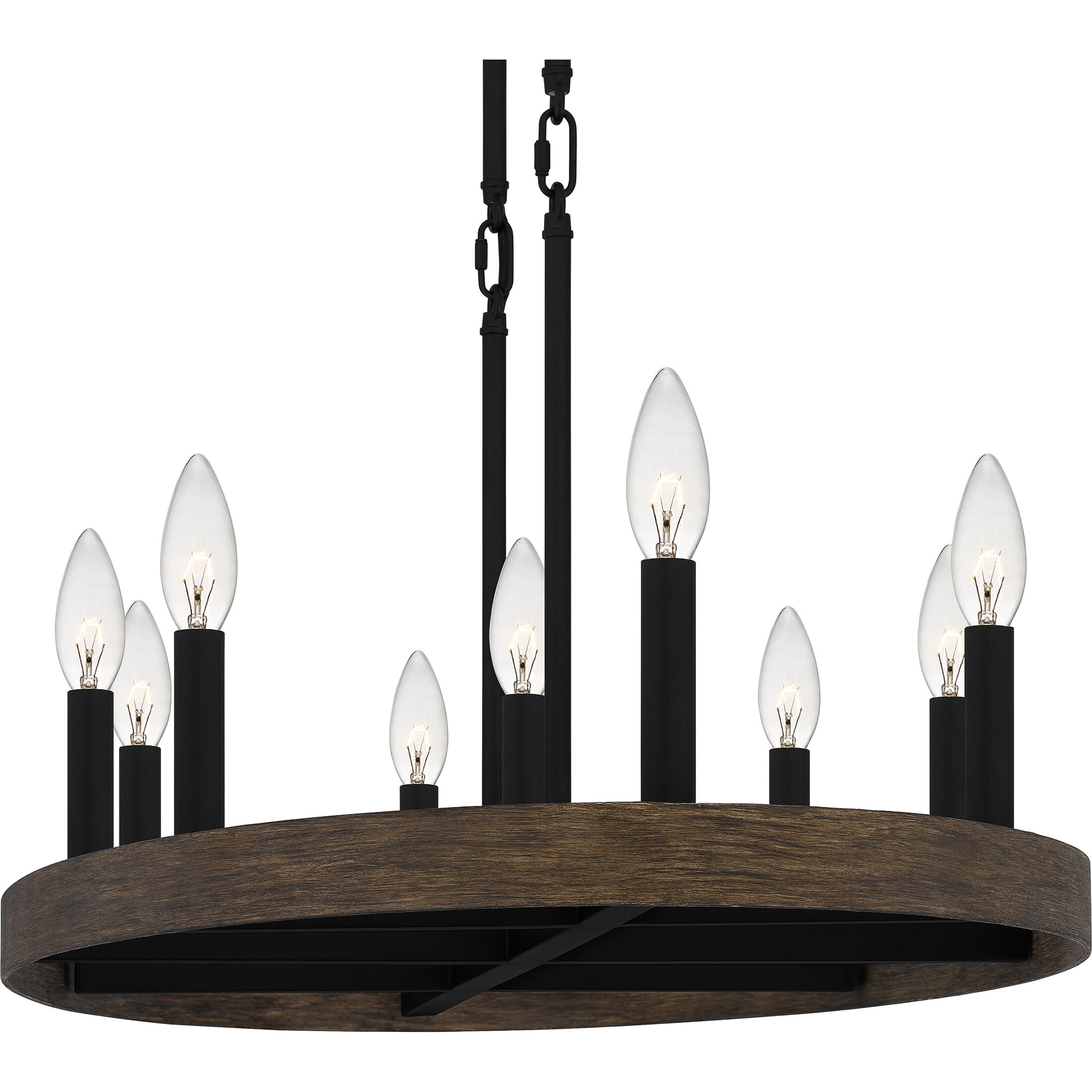 Hendrix 9 Light 42 inch Matte Black Island Light Ceiling Light