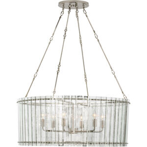 Carrier and Company Cadence 6 Light 36.5 inch Polished Nickel Chandelier Ceiling Light, Large