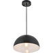 Forte 1 Light 12 inch Black Pendant Ceiling Light