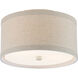 kate spade new york Walker 2 Light 13 inch Light Cream Flush Mount Ceiling Light in Natural Linen, Small