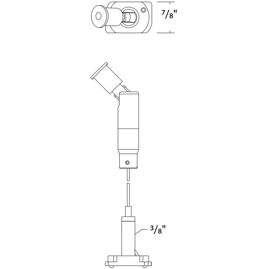 Ventrix Nickel Track Component Ceiling Light