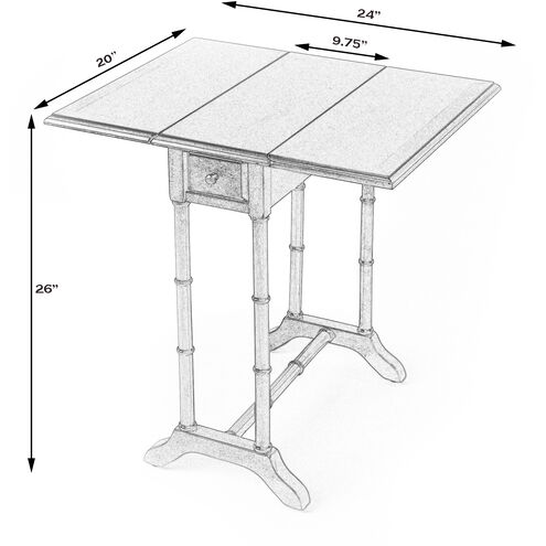 Darrow Drop-Leaf Side Table in Gray