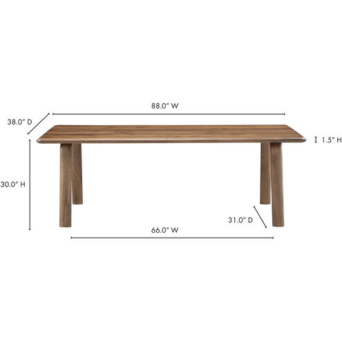 Malibu 88 X 38 inch Brown Dining Table