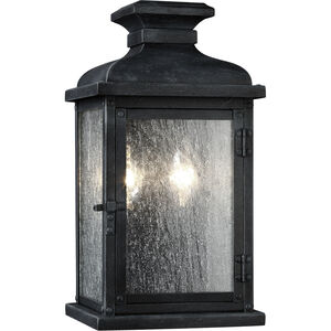 Sean Lavin Pediment 2 Light 12.5 inch Dark Weathered Zinc Outdoor Wall Lantern