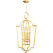 Allegretto 8 Light 28 inch Gold Leaf Indoor Lantern Ceiling Light