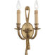 Jonathan 2 Light 9.06 inch French Gold Wall Sconce Wall Light