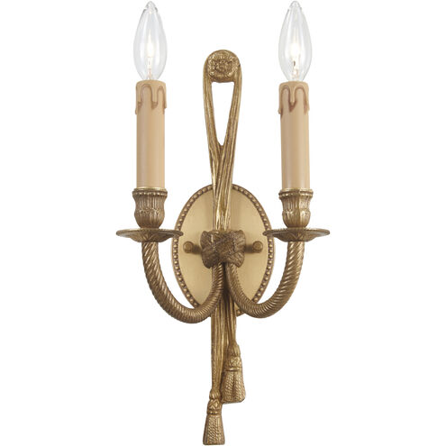 Jonathan 2 Light 9.06 inch French Gold Wall Sconce Wall Light