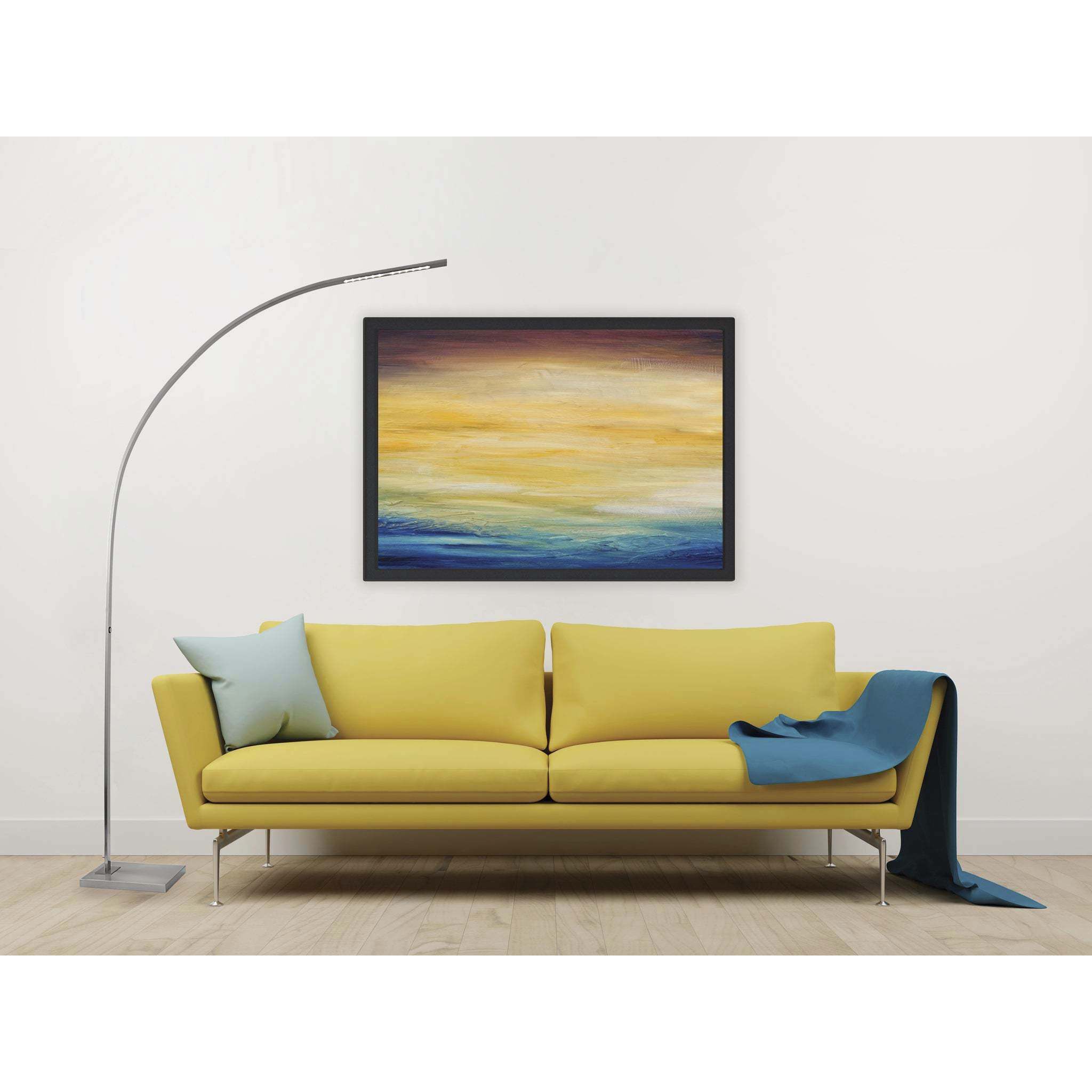 Sonic 91 inch 24 watt Satin Steel Arc Lamp Portable Light