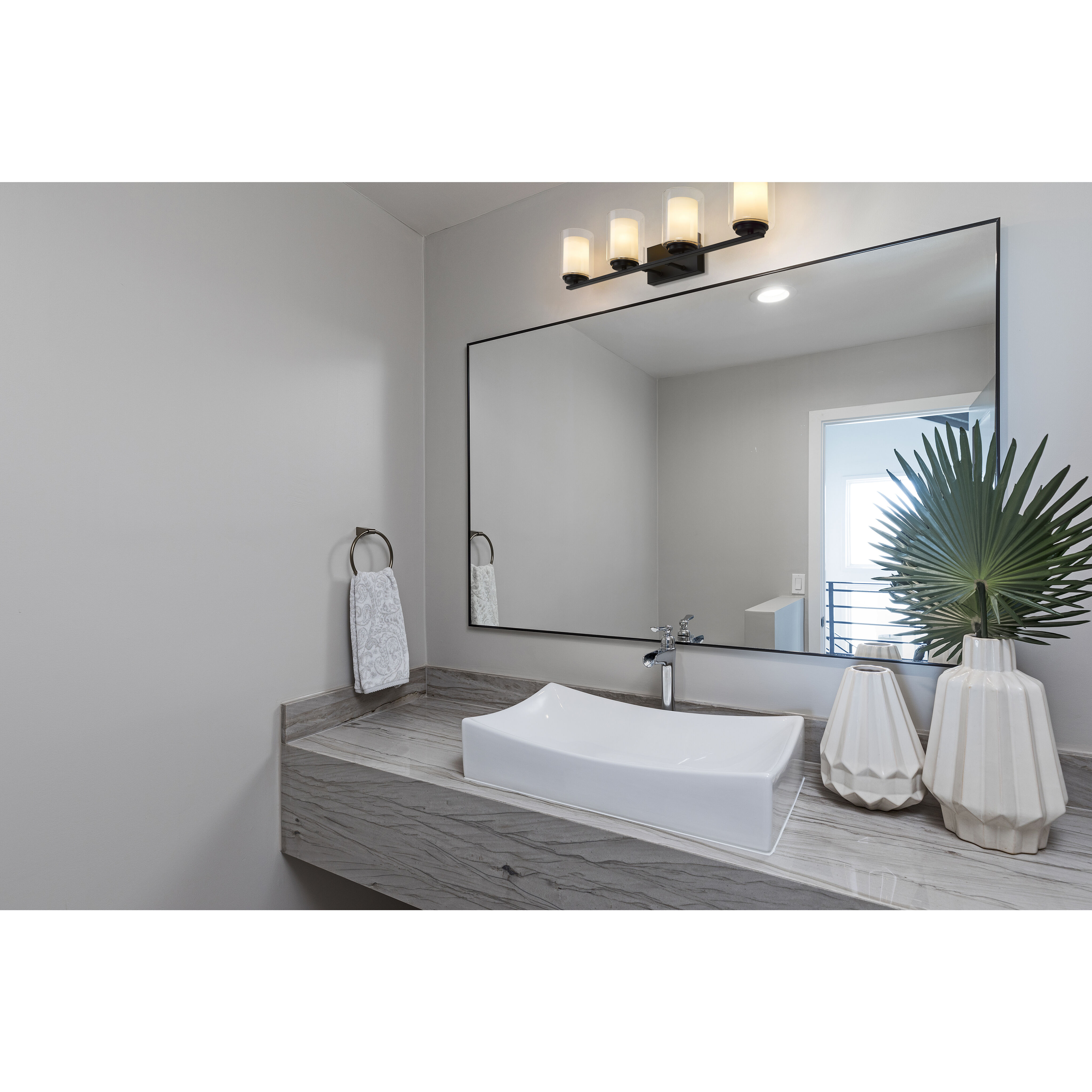 Willow 4 Light 31.5 inch Matte Black Vanity Wall Light