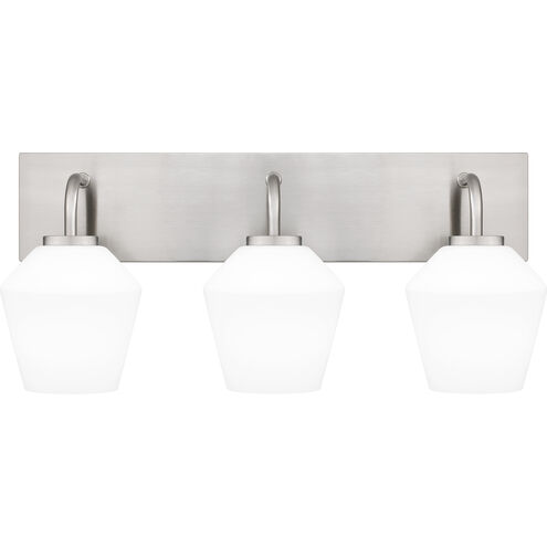 Nielson 3 Light 21.25 inch Brushed Nickel Bath Light Wall Light, Large