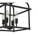 Transitional 4 Light 12 inch Matte Black Semi-Flush Ceiling Light
