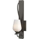 Flora 1 Light 4.8 inch Dark Smoke Sconce Wall Light in Opal