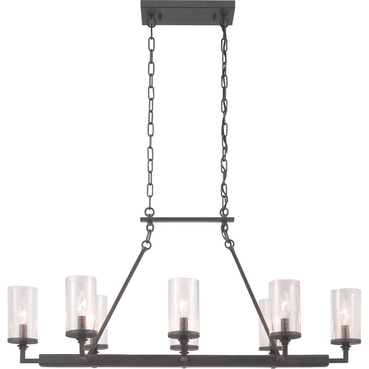 Tralee 8 Light 38 inch Graphite Chandelier Ceiling Light, Design Series