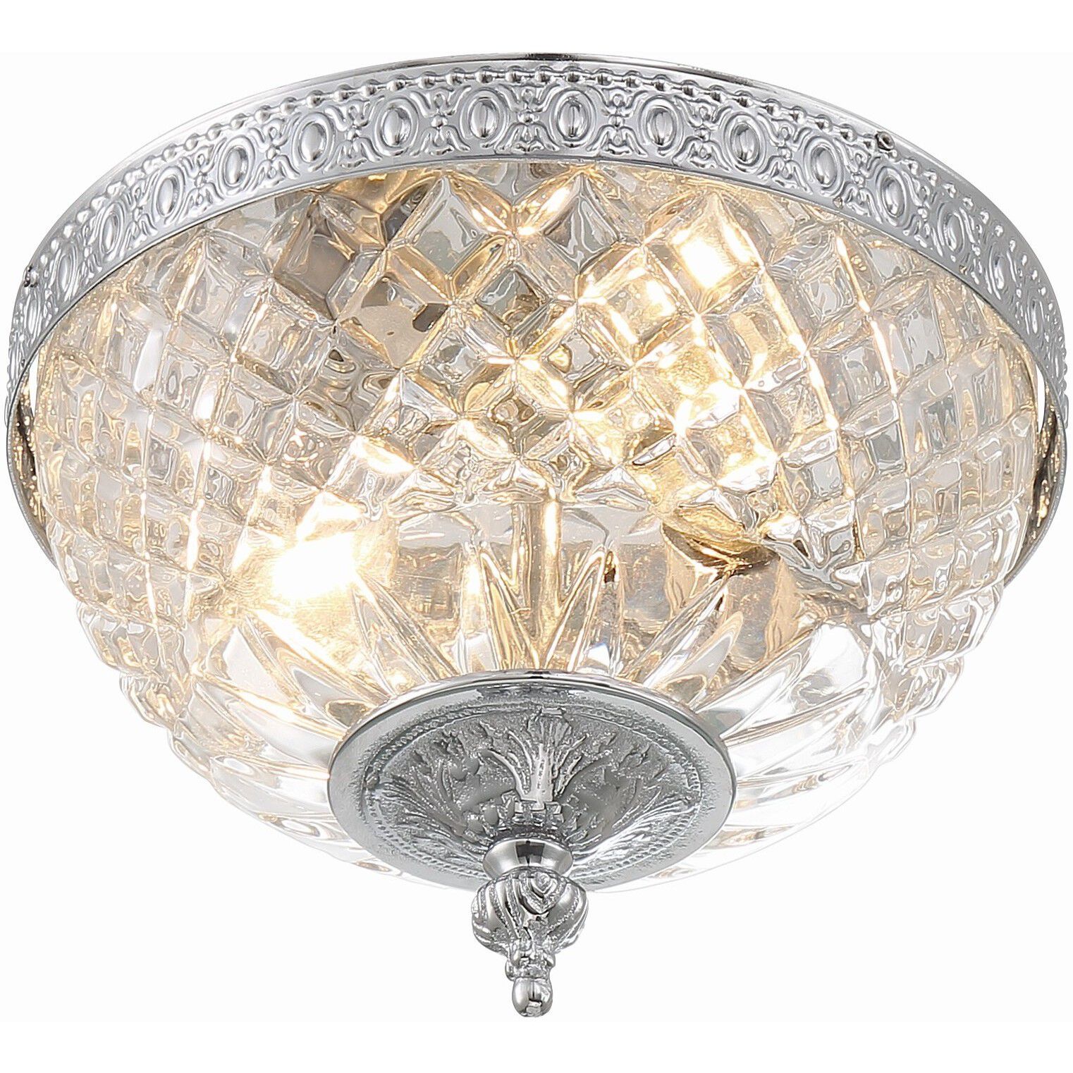 Radley 2 Light 8 inch Polished Chrome Flush Ceiling Light