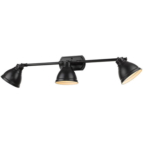 Duncan 3 Light 35 inch Matte Black Vanity Lighting Wall Light