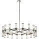 Revolve 36 Light 48.13 inch Clear Glass and Polished Nickel Chandelier Ceiling Light