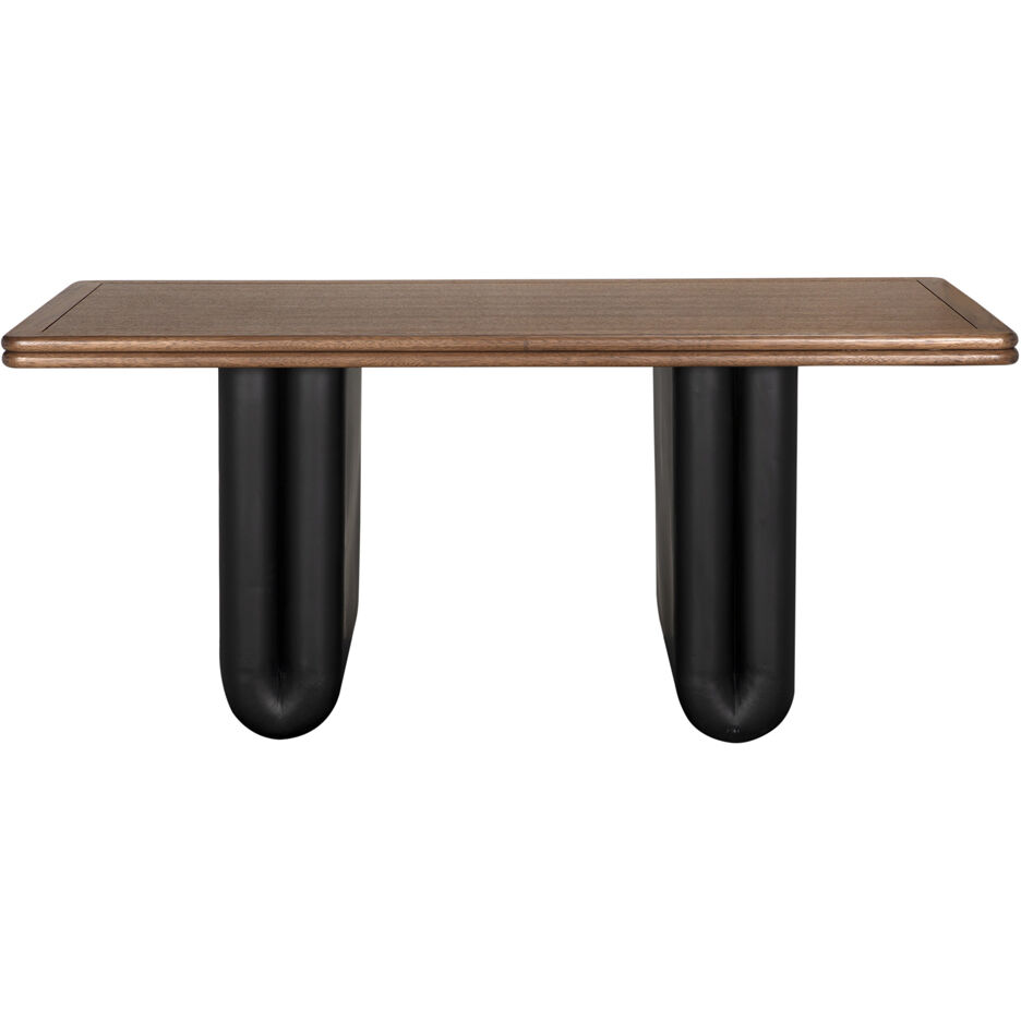 Mila 72 X 36 inch Dark Walnut and Matte Black Desk
