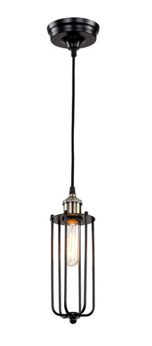 DU Series 4 inch Pendant Ceiling Light, Geometric Sphere, Black Frame