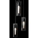 Exos Glass 5 Light 13.5 inch Black Pendant Ceiling Light in Clear