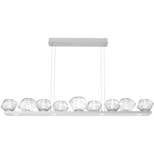 Mesa LED Classic Silver Linear Pendant Ceiling Light in Clear, 2700K LED