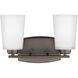 Franport 2 Light 13.25 inch Bronze Wall Bath Fixture Wall Light