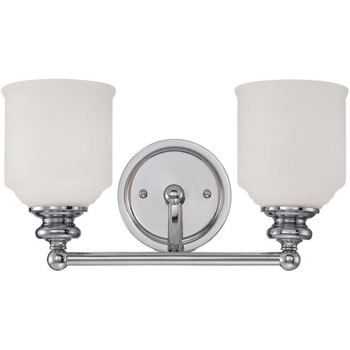 Melrose 2 Light 14.5 inch Polished Chrome Bathroom Vanity Light Wall Light, Essentials