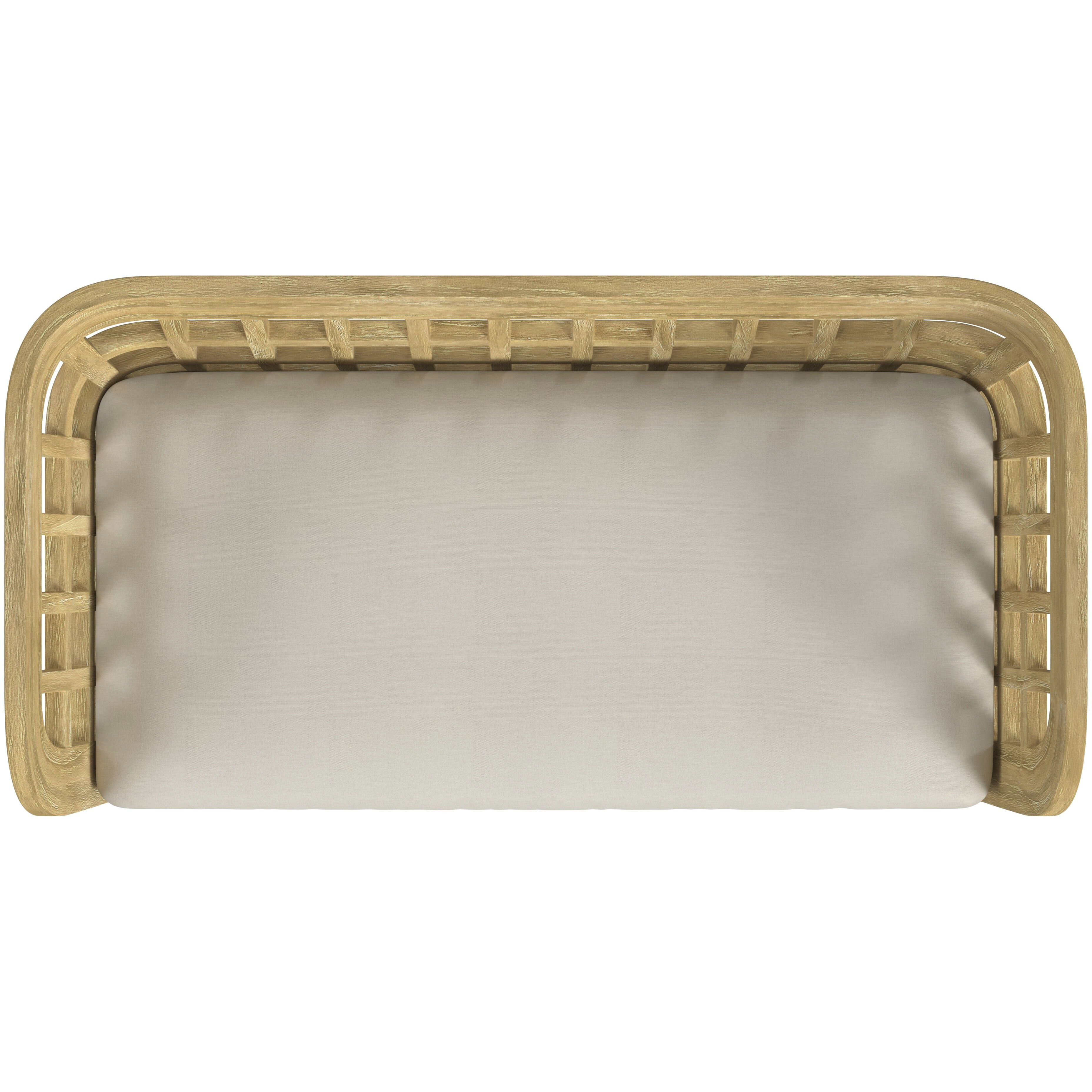 Monhegan Teak Outdoor Loveseat in Light Brown