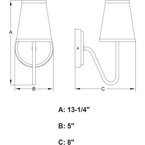 Briar LED 5 inch Matte Black Wall Light
