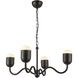 Alora Mood Effie 4 Light 27 inch Matte Black Chandelier Ceiling Light