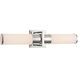 Positano LED 20.8 inch Polished Nickel Bathroom Vanity Wall Light in Satin White