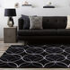 Cosmopolitan 36 X 24 inch Black and Gray Area Rug, Polyester