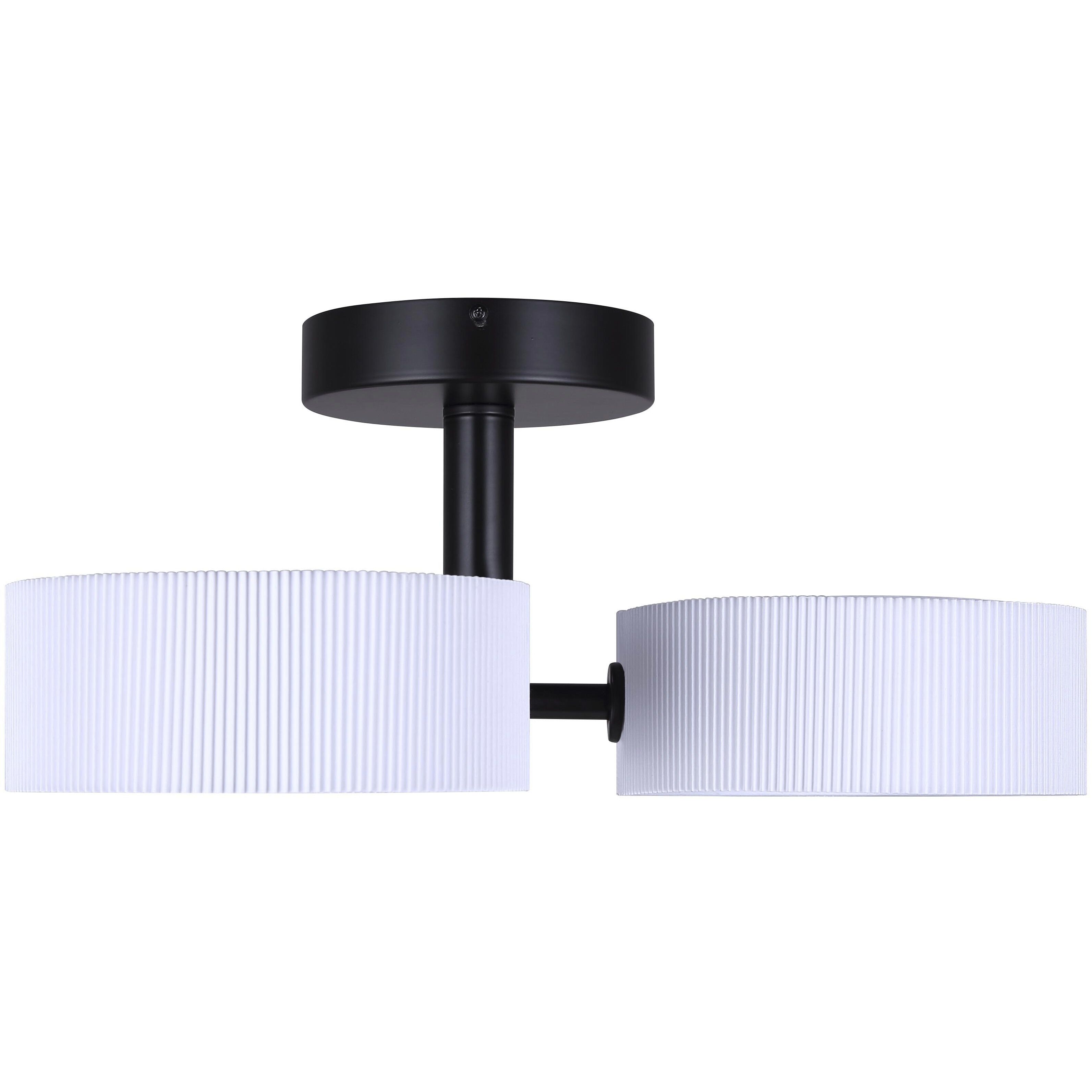 Carmynn LED 21.13 inch Black Semi-Flush Mount Ceiling Light