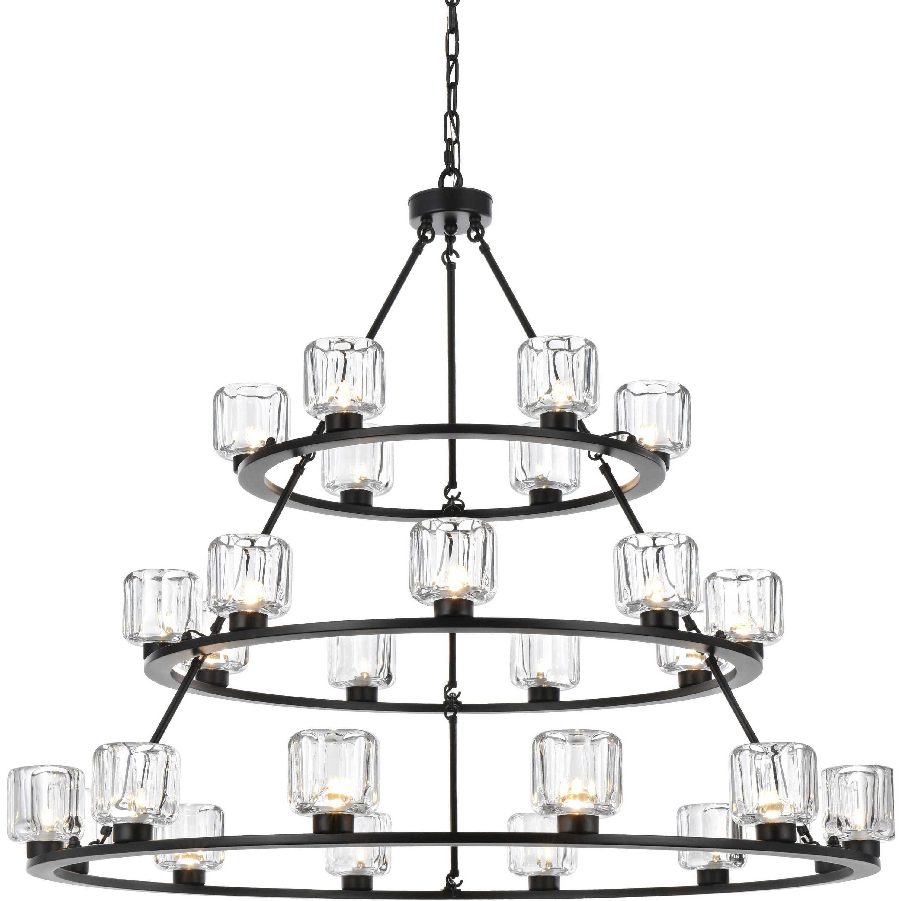 Cadence 27 Light 48 inch Black Chandelier Ceiling Light