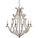 Durand 6 Light 38 inch Old Iron Chandelier Ceiling Light